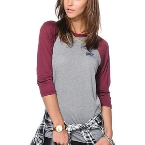Obey Worldwide Baseball Tee - M